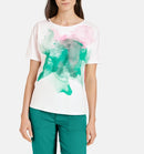 Everyday Pleasure Short Sleeve T-Shirt - Ecru/white/green