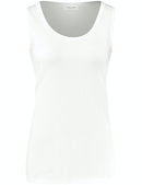 Neutral Simplicity Jersey Top - Off White