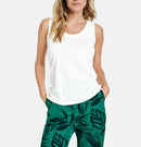 Neutral Simplicity Jersey Top - Off White