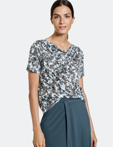 Timeless Blue Print T-Shirt - Green/blue