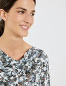 Timeless Blue Print T-Shirt - Green/blue