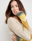 Urban Forest V Neck Jumper - Cedar/leaf/clay