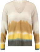 Urban Forest V Neck Jumper - Cedar/leaf/clay