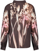 Natural Me Long Sleeve Blouse - Brown/ecru/white