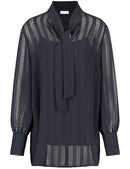 Moon Shine LS Blouse - Blue/marine