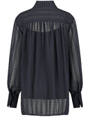 Moon Shine LS Blouse - Blue/marine