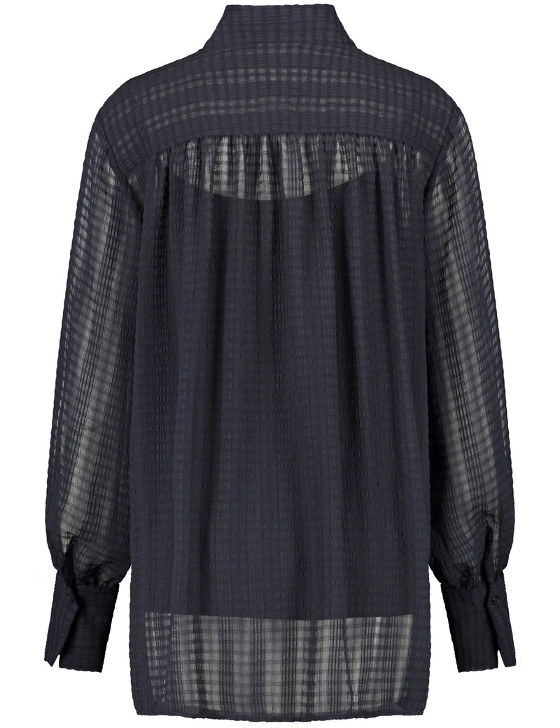 Moon Shine LS Blouse - Blue/marine