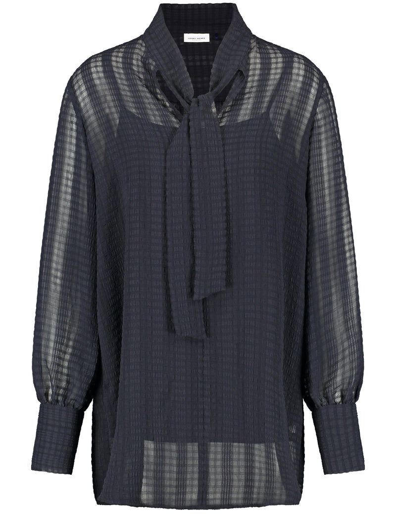 Moon Shine LS Blouse - Blue/marine