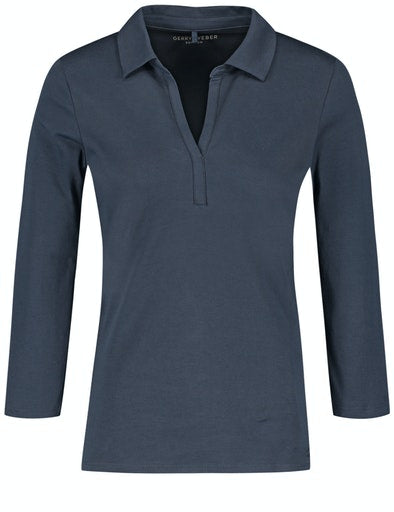 3/4 Sleeve Polo Shirt - Dark Petrol