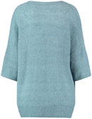 Timeless Blue V Neck Jumper - Arctic Melange