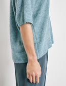 Timeless Blue V Neck Jumper - Arctic Melange