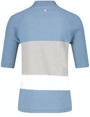 Timeless Blue Short Sleeve Jumper - Blue/ecru/white