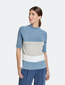 Timeless Blue Short Sleeve Jumper - Blue/ecru/white