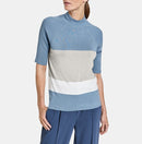 Timeless Blue Short Sleeve Jumper - Blue/ecru/white