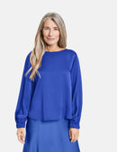 Moon Shine LS Blouse - Electric Blue