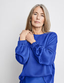Moon Shine LS Blouse - Electric Blue