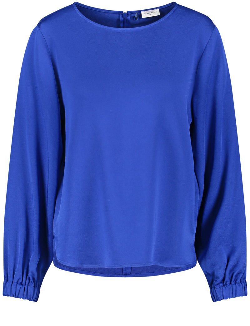 Moon Shine LS Blouse - Electric Blue