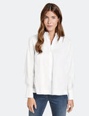 Long Sleeve Blouse - White/white