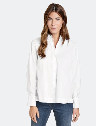 Long Sleeve Blouse - White/white