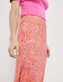 Joyful Vibes Long Skirt - Lilac/Pink/Red