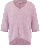 Joyful Vibes Short Sleeve Jumper - Powder Pink