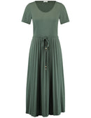 Expressive Nature Dress - Olive