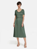 Expressive Nature Dress - Olive