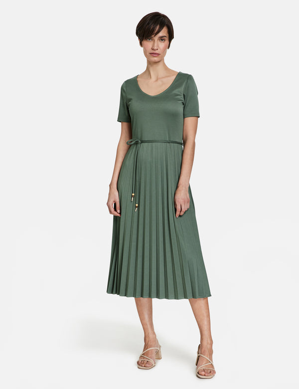 Expressive Nature Dress - Olive