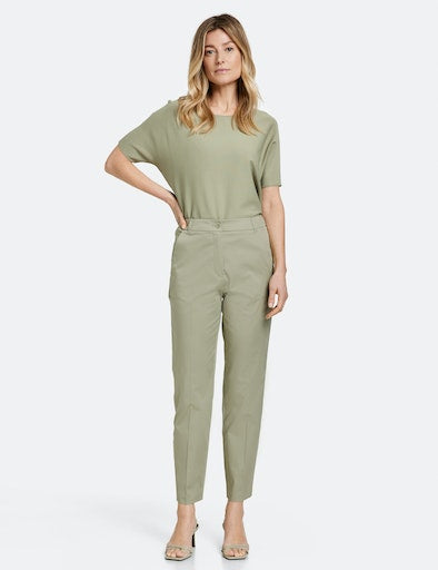 Vibrant Summer Crop Trousers - Sage