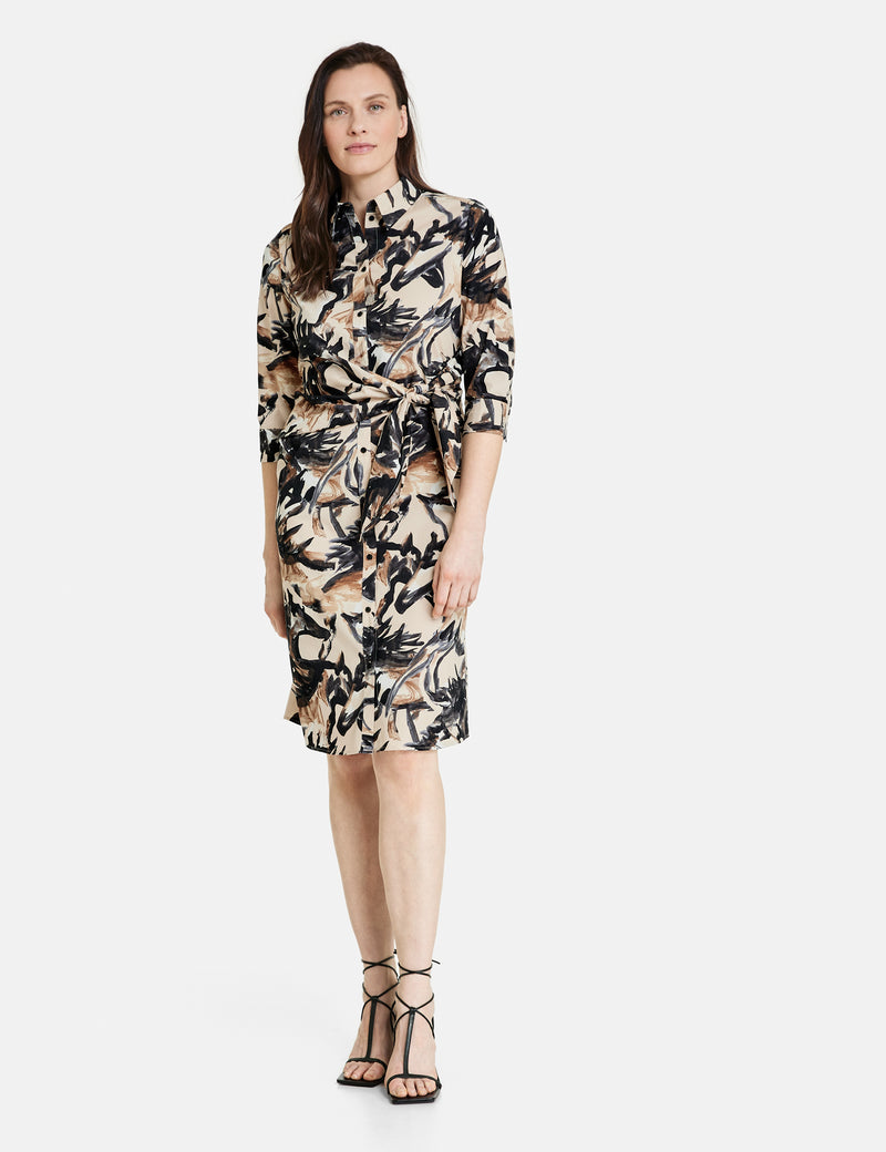 Natural Vibes Dress - Ecru/White/Black