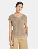 Natural Vibes Short Sleeve Jumper - Caramel