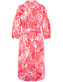 Joyful Vibes Dress - Ecru/White/Red