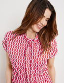 Joyful Vibes SS T-Shirt - Ecru/White/Red