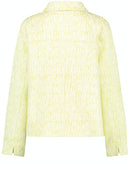Expressive Nature Blazer - Off-white/lime