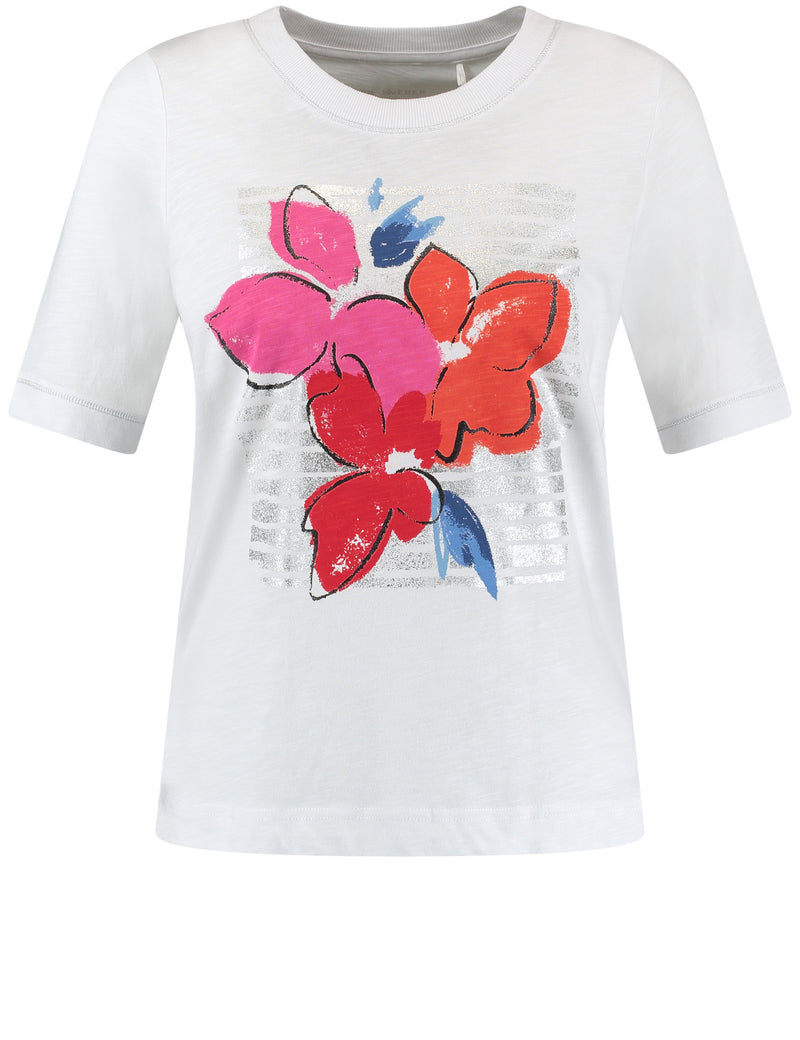 Joyful Vibes 3/4 Sleeve T-Shirt - White