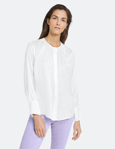 Powered Blue Blouse - Off White
