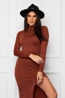 Kim Split Maxi Dress Rust