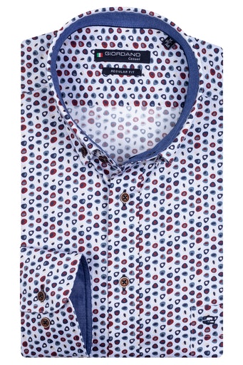 Regular Fit Print Shirt - Red