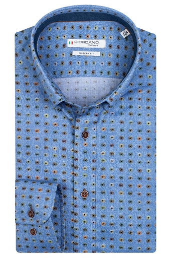Modern Fit Torrino Shirt - Bright Blue