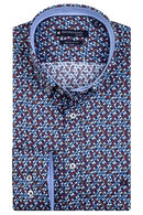 Regular Fit Print Shirt - Royal Blue