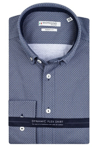 Modern Fit Torrino Shirt - Royal Blue