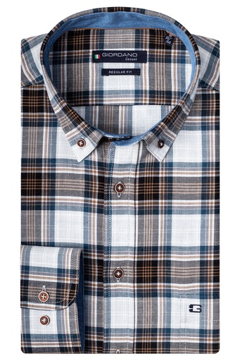 Regular Fit Print Shirt - Dark Brown