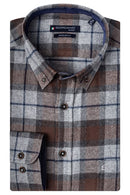 Regular Fit Print Shirt - Dark Brown
