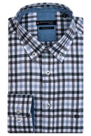 Ivy Long Sleeve Button Down Check Shirt - Dark Green