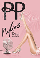 10 Denier Nylon Gloss Tights - Sunblush