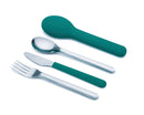 GoEat On-The-Go Cutlery Set - Stainless Steel / Teal