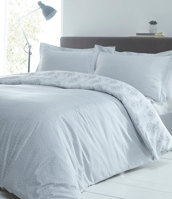 Hestia Duvet Cover Set - Silver