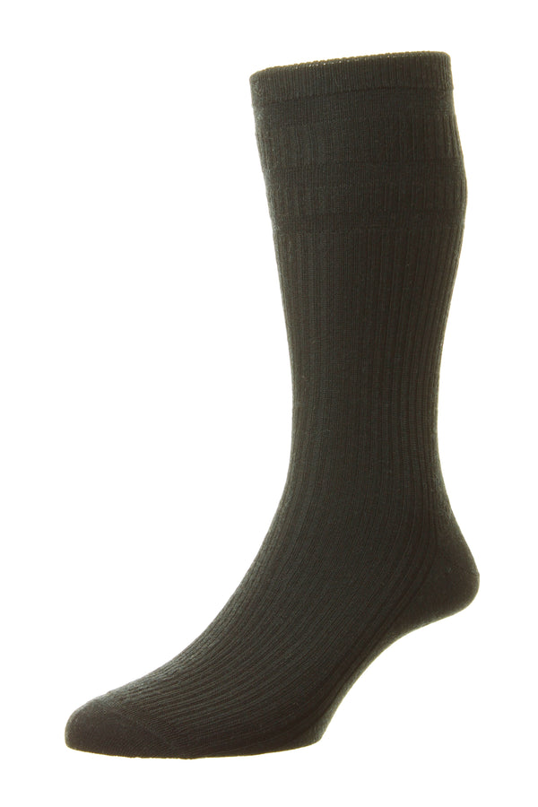 Soft Top Wool Mix Sock - Black