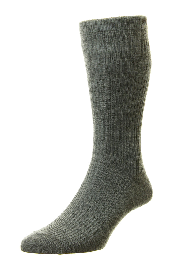 Soft Top Wool Mix Sock - Mid Grey