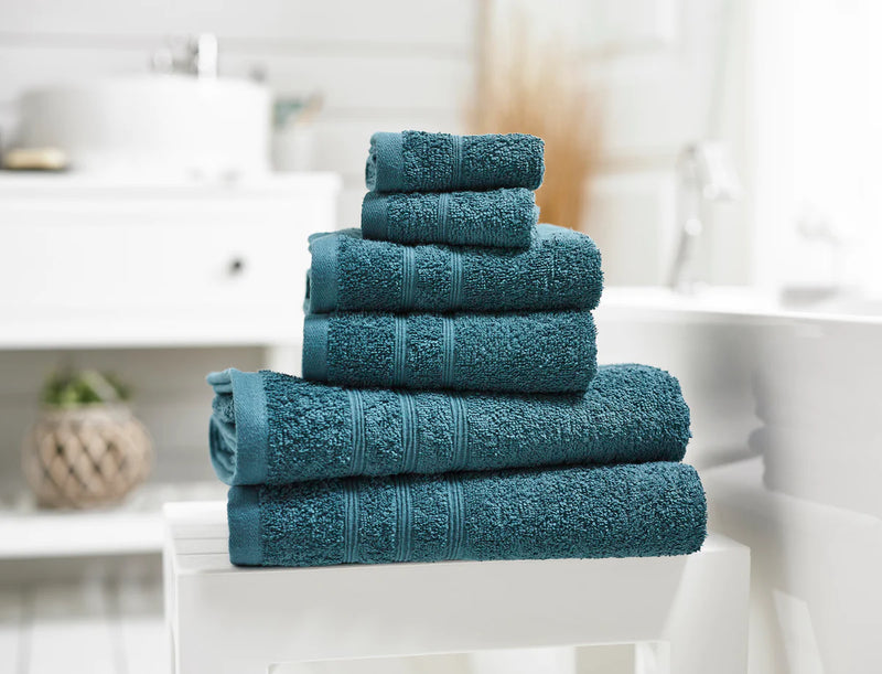 Harrison 6 Piece Bale Towel Set - Dark Teal